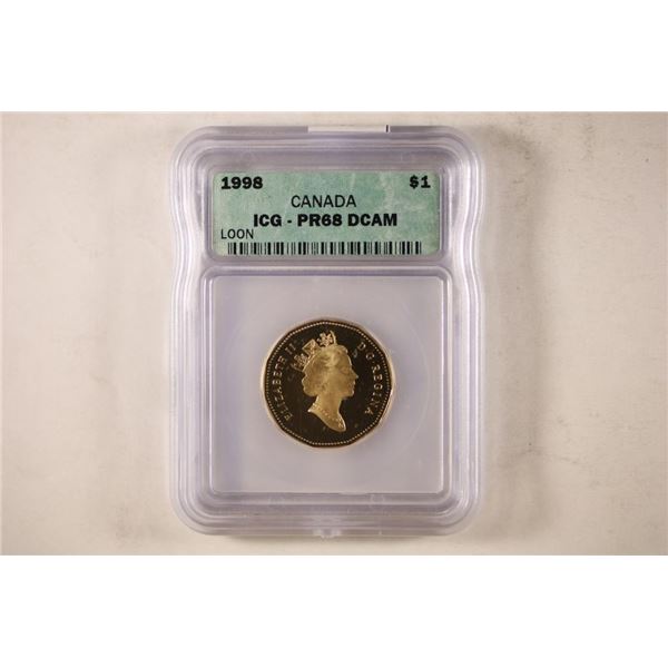 1998 CANADA LOON DOLLAR ICG PR68 DCAM