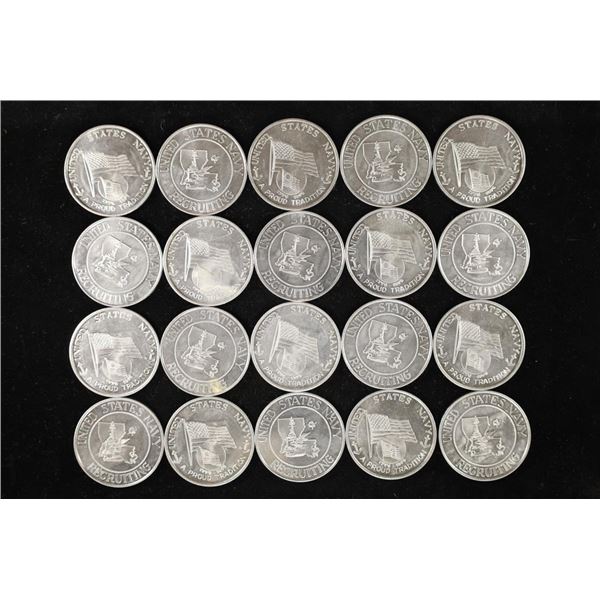 20-1 1/2'' ALUMINUM US NAVY RECRUTING TOKENS