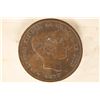 Image 1 : 1877 SPAIN 5 CENTIMOS MINTED AT THE BARCELONA MINT