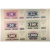 Image 2 : 6 PIECES OF CRISP UNC 1992 BOSNIA-HERZEGOVINA
