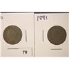 Image 1 : 1890 & 1891 LIBERTY "V" NICKELS