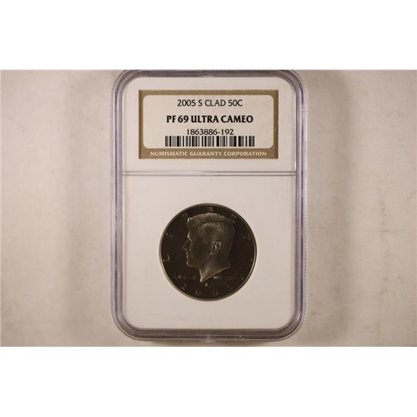 2005-S KENNEDY HALF DOLLAR NGC PF69 ULTRA CAMEO