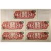 Image 2 : 5-1967 MEXICO 1 PESO BILLS CONSECUTIVE SERIAL