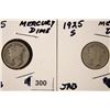 Image 1 : 1925-D & S MERCURY DIMES