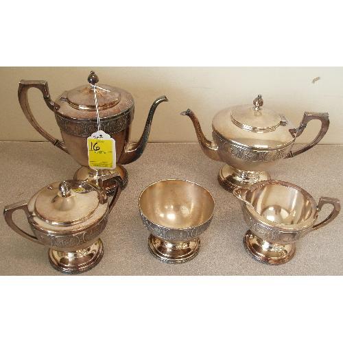 5pc Coffee Tea Service Dutchardt Apollo EPNS