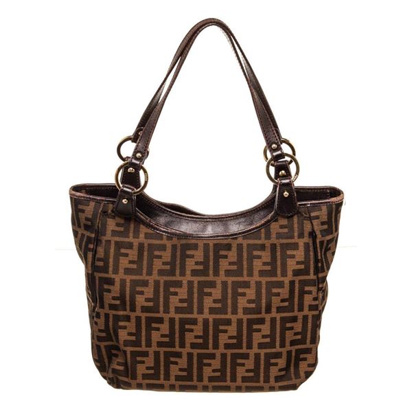 Fendi Brown Leather Tote Bag