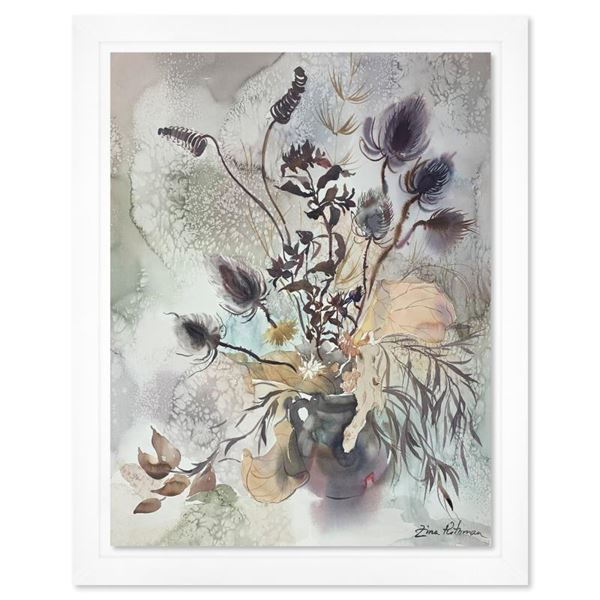 Zina Roitman, Framed Hand Signed Original Painting with Letter of Authenticity.
