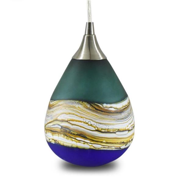 Strata Series Hanging Teardrop Lamp by GartnerBlade Glass