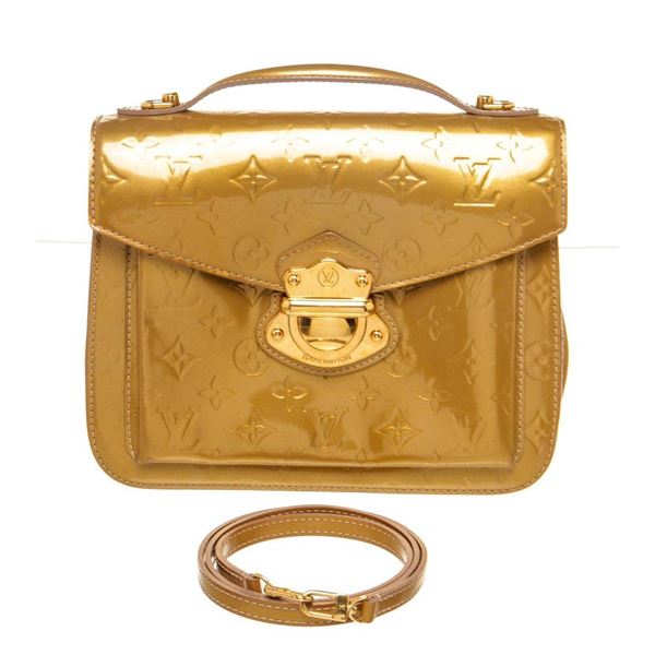 Louis Vuitton Gold Vernis Miranda Satchel Bag