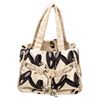 Image 1 : Chanel Black Beige Leather Drawstring Shoulder Bag
