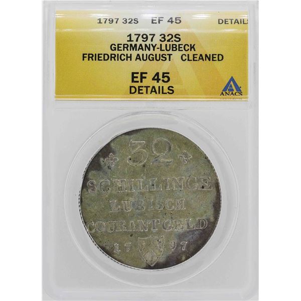 1797 Germany-Lubeck Friedrich 32 Shilling Coin ANACS XF45