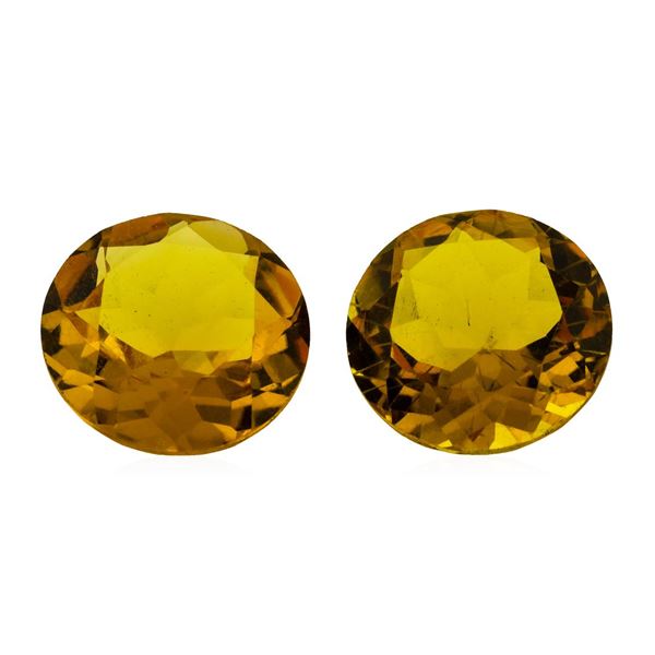 10.16 ctw.Natural Round Cut Citrine Quartz Parcel of Two