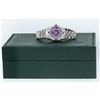 Image 6 : Rolex Ladies Stainless Steel 26MM Purple String Diamond Lugs Datejust Wristwatch
