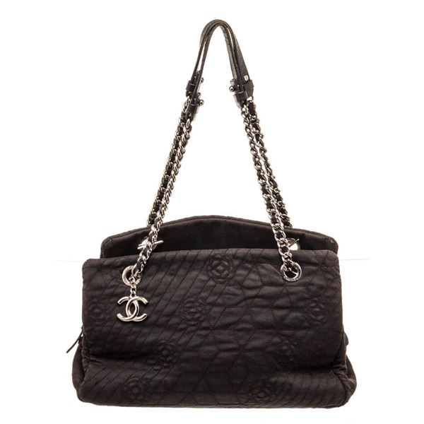 Chanel Black Caviar Leather Chain Shoulder Bag