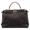 Image 1 : Fendi Black Nubuck Large Peekaboo Satchel Bag