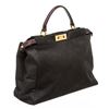 Image 2 : Fendi Black Nubuck Large Peekaboo Satchel Bag