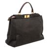 Image 3 : Fendi Black Nubuck Large Peekaboo Satchel Bag