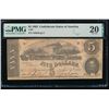 Image 1 : 1863 $5 T-60 Confederate PMG 20
