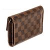 Image 3 : Louis Vuitton Brown Damier Canvas Porte Tresor Etui Pap Wallet