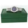 Image 8 : Rolex Mens Stainless Steel Blue Vignette 3 ctw Diamond Datejust Wristwatch