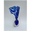 Image 2 : Santana Art glass cobalt blue perfume bottle with large stopper