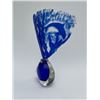 Image 3 : Santana Art glass cobalt blue perfume bottle with large stopper