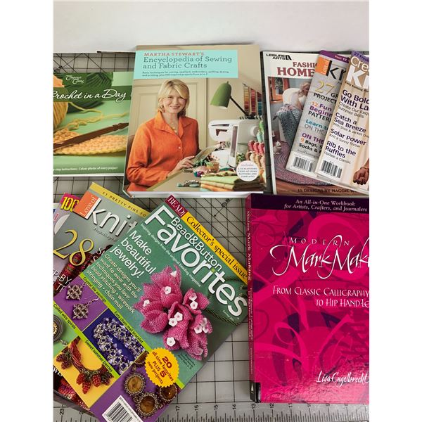 CRAFT BOOK LOT CALLIGRAPHY CROCHET ENCYCLOPEDIA OF SEWING