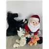 Image 1 : LOT OF PLUSH TOYS HORSE SANTA CAT ETC