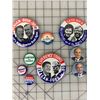Image 1 : USA POLITICAL PINBACK BUTTONS BUSH REAGAN CARTER NIXON