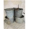 Image 1 : OLD GALVANIZED PAILS CN MOP ETC