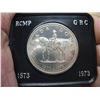 Image 2 : 1973 CANADIAN CASED SILVER DOLLAR - R.C.M.P.  CENTENNIAL