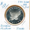 Image 1 : 1 OUNCE SILVER - .999 FINE SILVER - FLYING EAGLE DESIGN - SUNSHINE MINTING - IDAHO