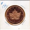 Image 1 : 1 OUNCE COPPER  .999 FINE - CANADA - MAPLE LEAF