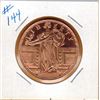 Image 1 : 1 OUNCE COPPER  .999 FINE - US STANDING LIBERTY QUARTER DESIGN