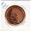Image 1 : 1 OUNCE COPPER  .999 FINE - US INDIAN HEAD GOLD COIN DESIGN