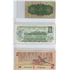 Image 2 : 3 Cdn bills - 1900 25¢ shinplaster, 1973 $1.00, 1986 $2.00
