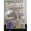 Image 3 : 5 Canadian $10 bills - 1937, 1954, 1971, 1989, 2001