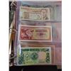 Image 3 : 15 International bills/currency in red binder Hong Kong, India, Honduras & more