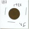 Image 1 : 1922 Canadian 1¢ one cent