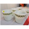 Image 3 : Set of 5 vintage Pyrex coffee mugs with green floral