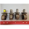 Image 1 : Set of 4 Industrial type casters