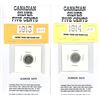 Image 1 : Canadian Silver 5 Cents 1913 & 1914