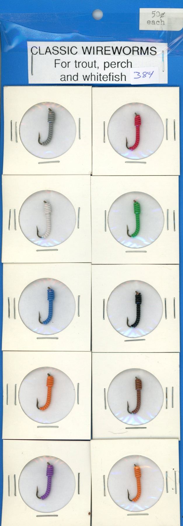 Hand Crafted Wire Worm Fish Hooks For Perch, Trout, Whitfish