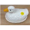 Image 1 : "Duck on Basket" ceramic bowl