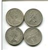 Image 2 : 4 silver canadian quarters