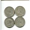 Image 2 : 4 silver canadian quarters