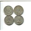 Image 2 : 4 silver canadian quarters