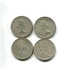 Image 2 : 4 silver canadian quarters