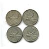 Image 1 : 4 silver canadian quarters