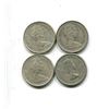 Image 2 : 4 silver canadian quarters